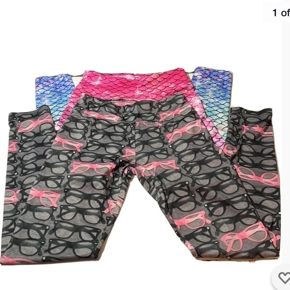 Justice Girls Leggings 14/16 Sunglasses Mermaid